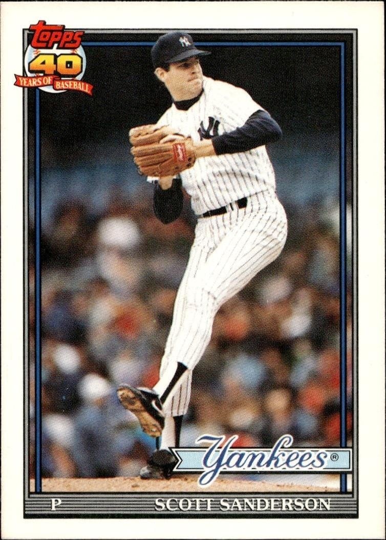 Scott Sanderson 1991 Topps Traded Scott Sanderson #104T baseball trading card front