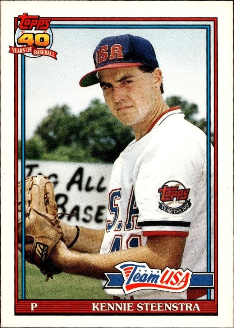 Kennie Steenstra 1991 Topps Traded Kennie Steenstra #113T baseball trading card front