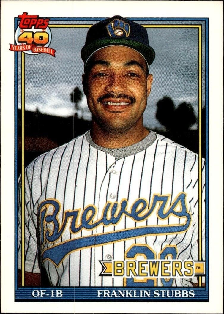 Franklin Stubbs 1991 Topps Traded Franklin Stubbs #115T baseball trading card front