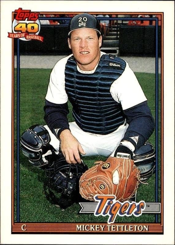 1991 Topps Traded Mickey Tettleton #119T trading card