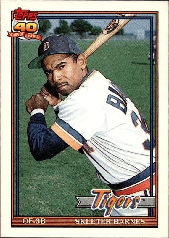 1991 Topps Traded Skeeter Barnes #5T trading card