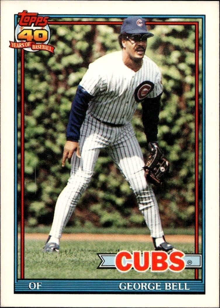 George Bell 1991 Topps Traded George Bell #8T baseball trading card front