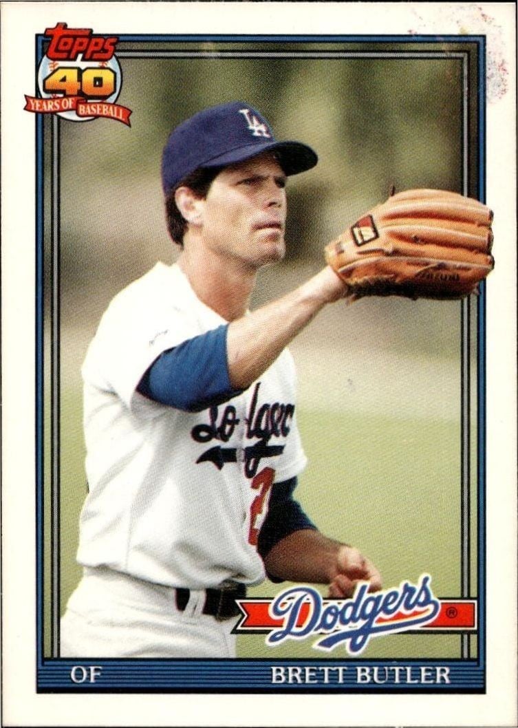 1991 Topps Traded Brett Butler #15T trading card