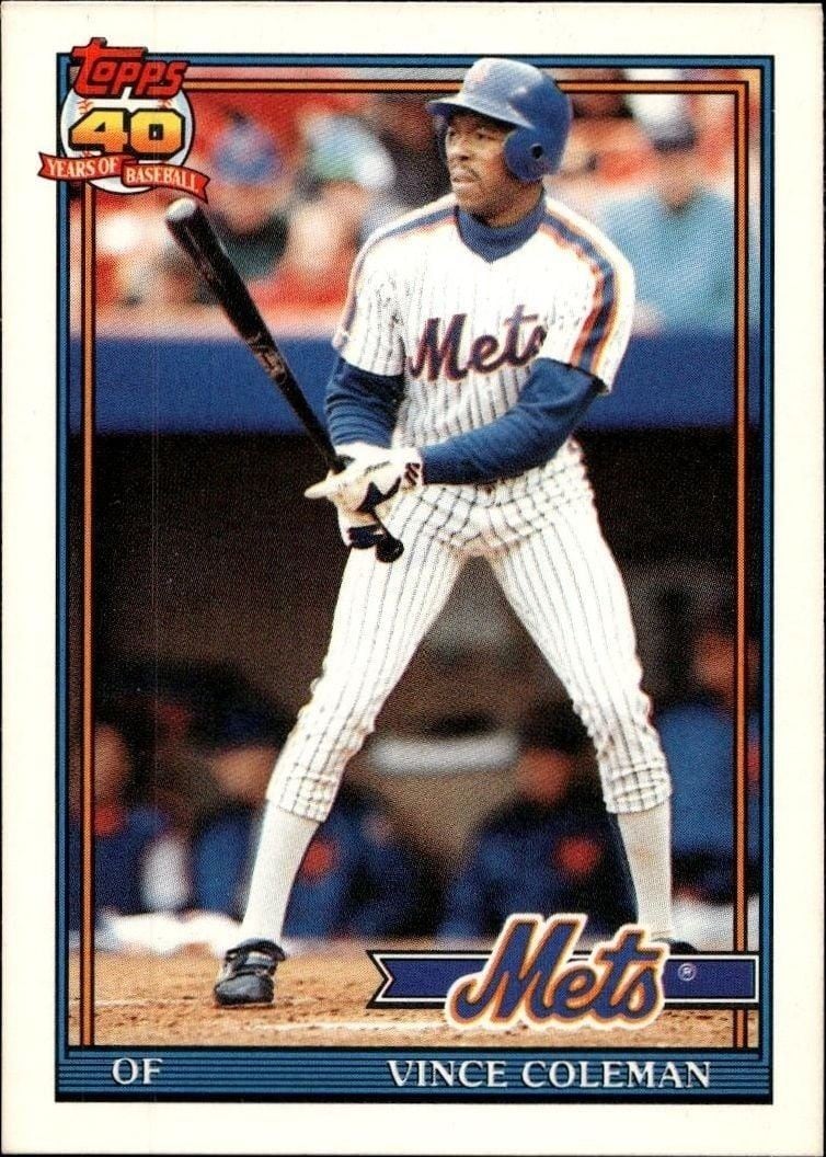 Vince Coleman 1991 Topps Traded Vince Coleman #23T baseball trading card front