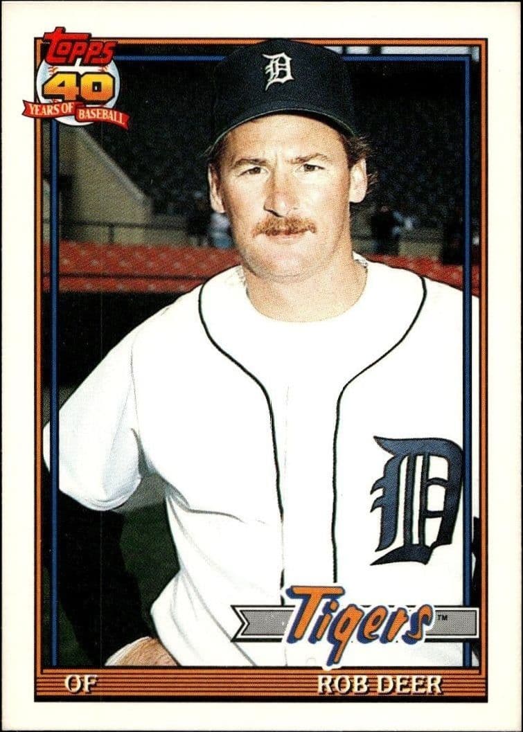 1991 Topps Traded Rob Deer #30T trading card