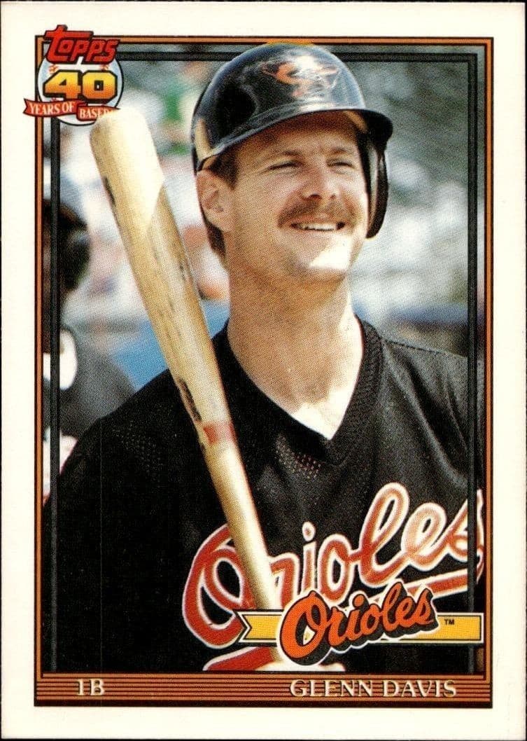 1991 Topps Traded Glenn Davis #28T trading card