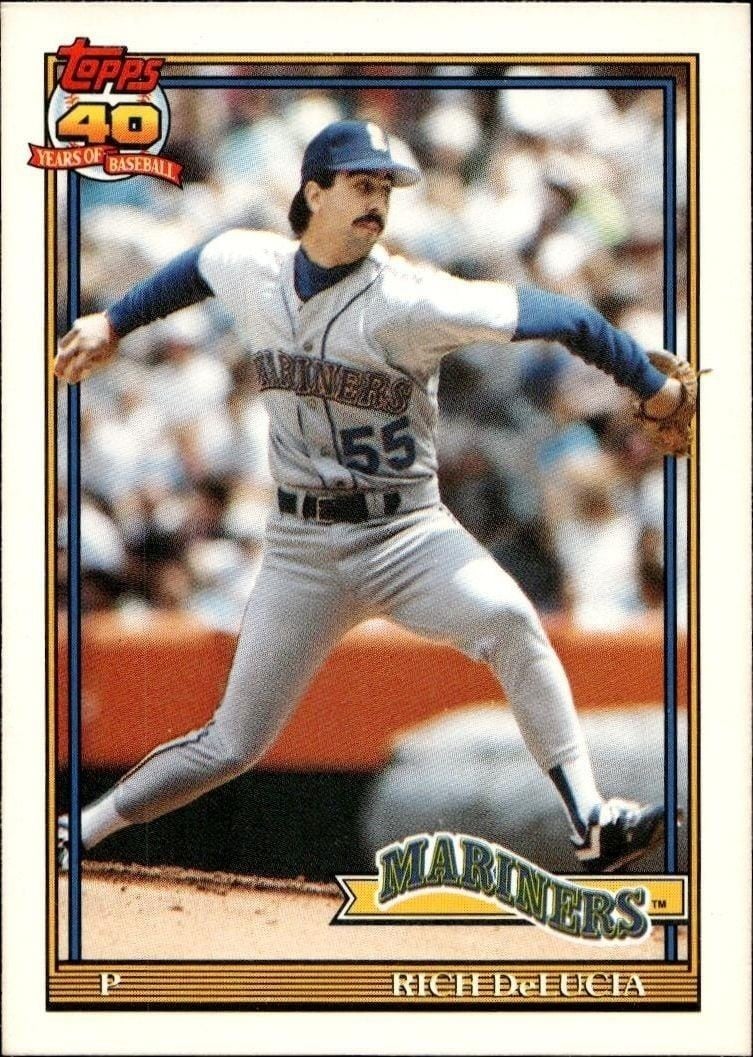 1991 Topps Traded Rich DeLucia #31T trading card
