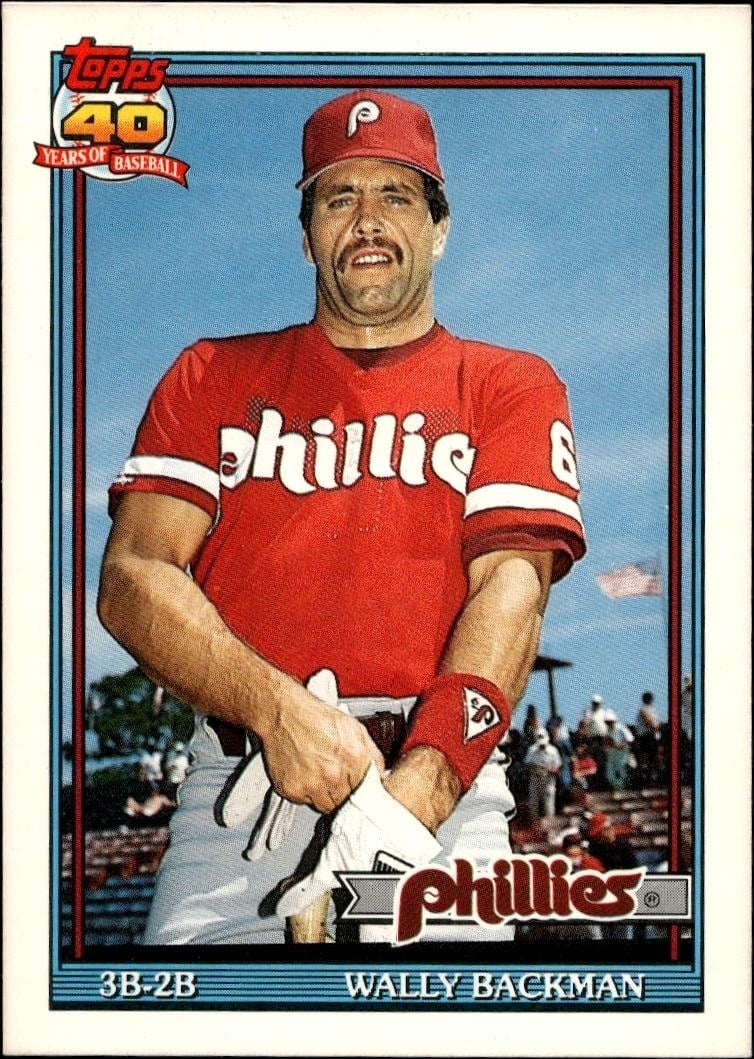 Wally Backman 1991 Topps Traded Wally Backman #3T baseball trading card front