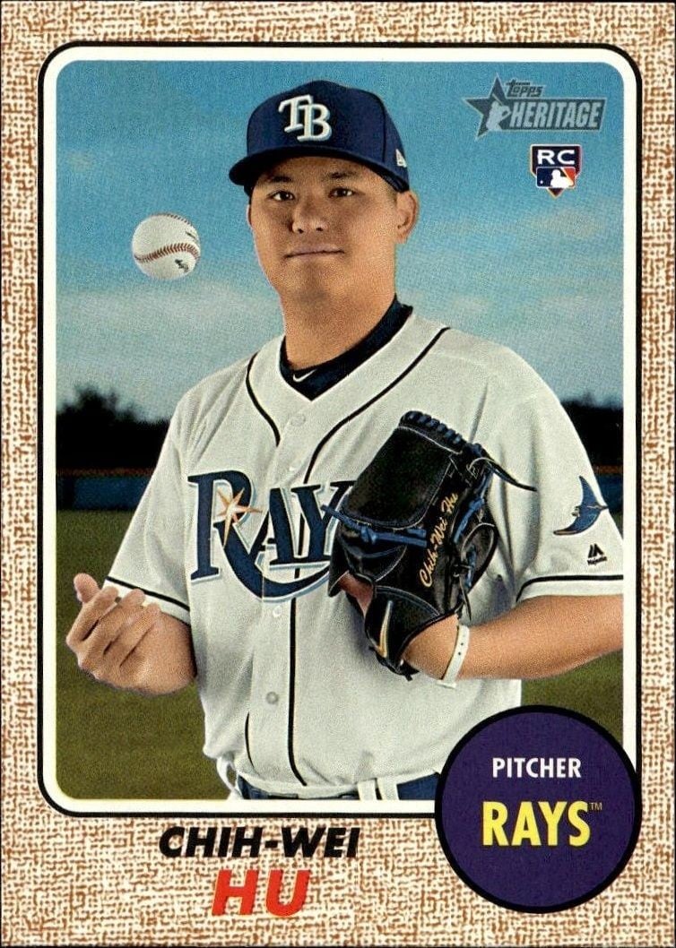 2017 Topps Heritage Chih-Wei Hu #645 trading card
