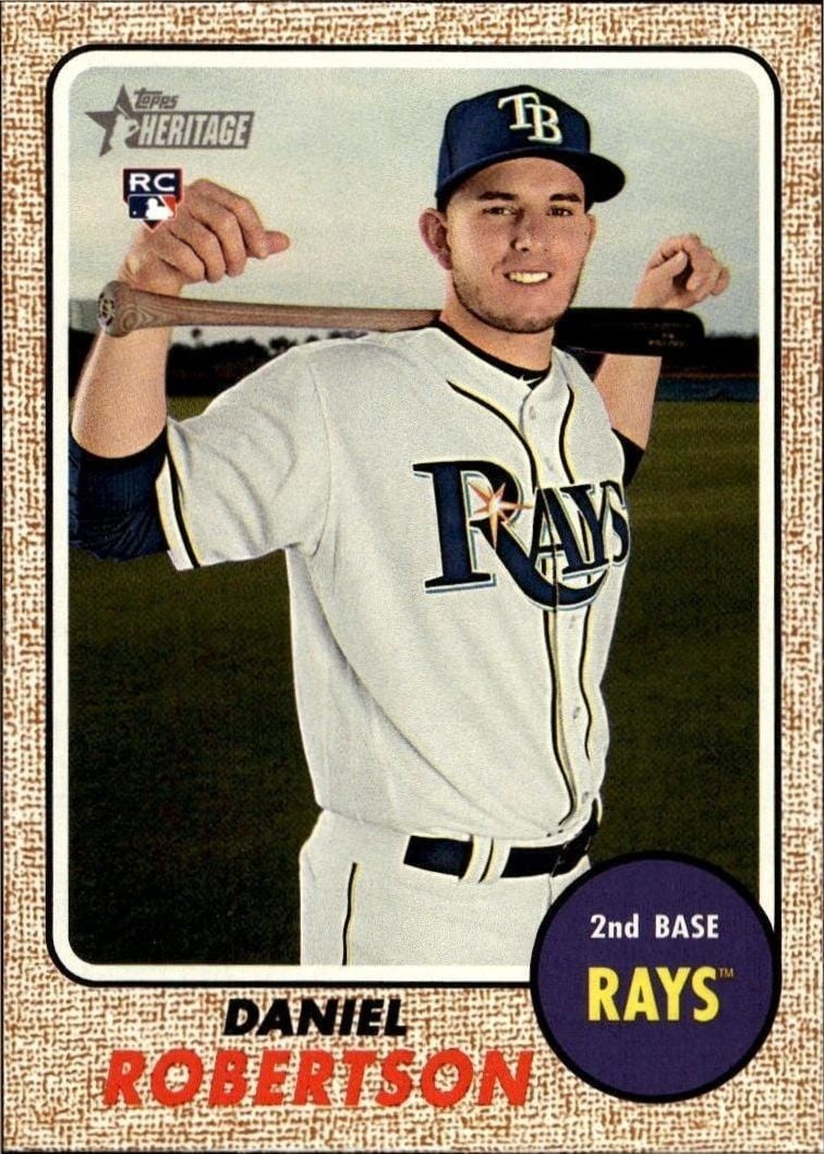 Daniel Robertson 2017 Topps Heritage Daniel Robertson #588 baseball trading card front