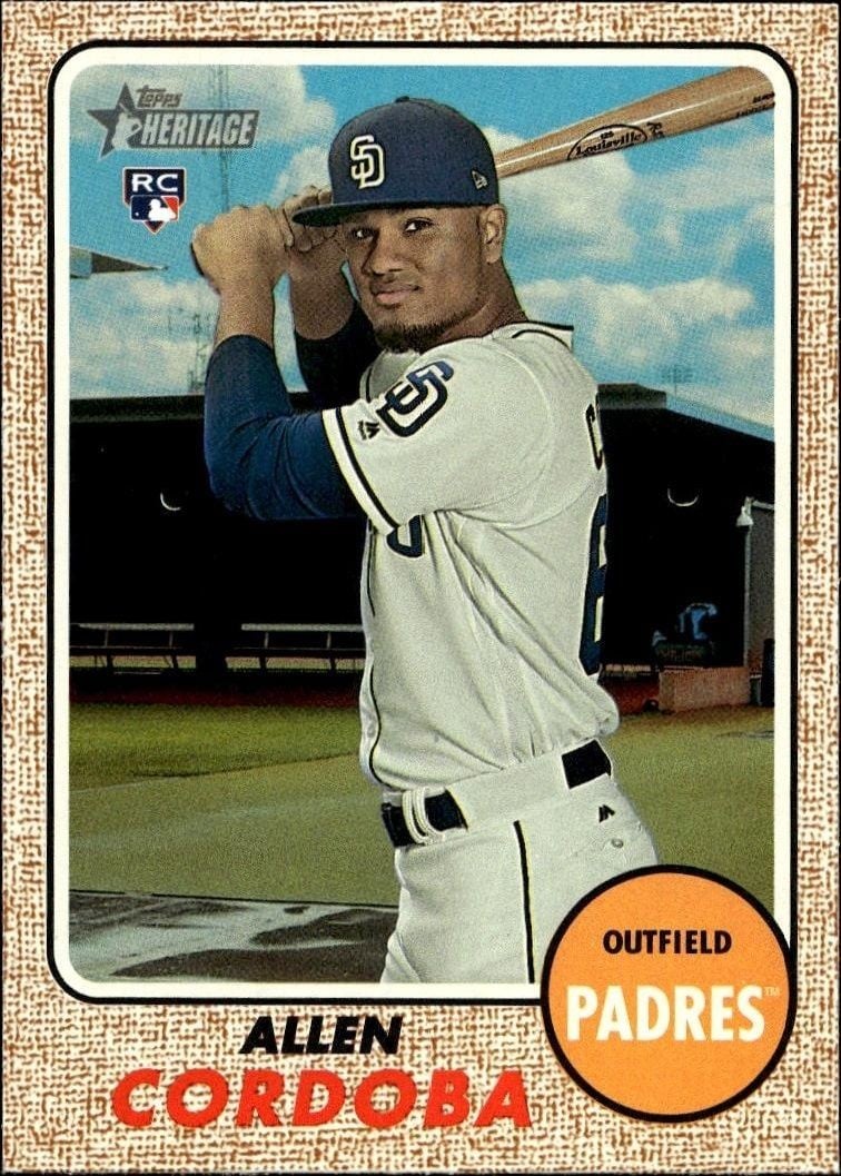 2017 Topps Heritage Allen Cordoba #569 trading card
