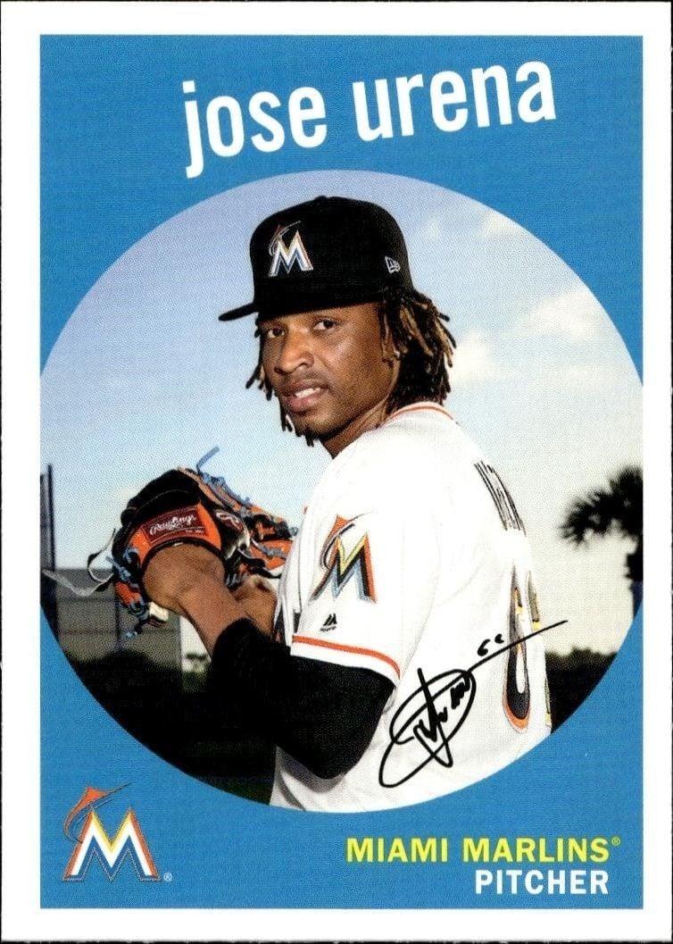 Jose Urena 2018 Topps Archives Jose Urena #48 baseball trading card front