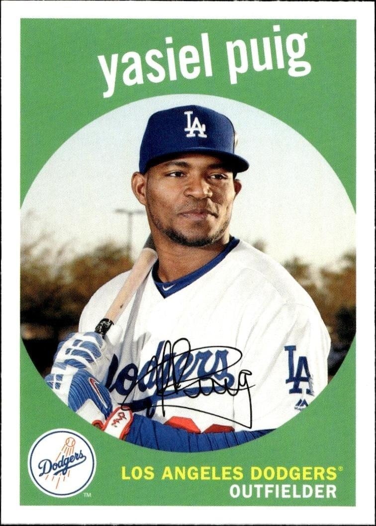 Yasiel Puig 2018 Topps Archives Yasiel Puig #6 baseball trading card front