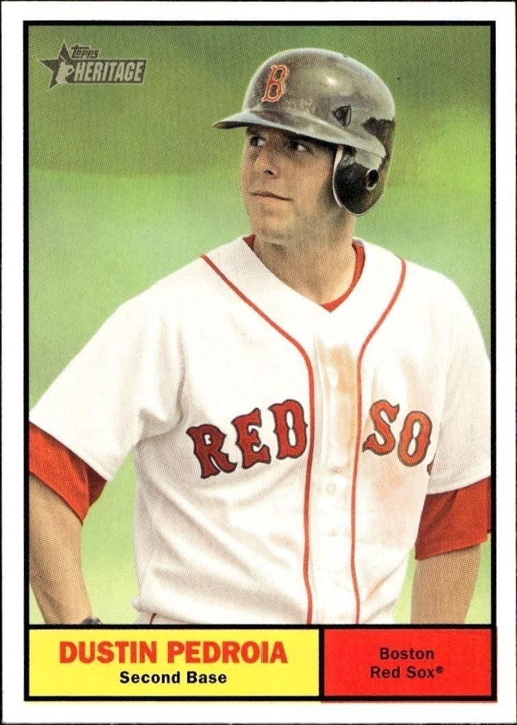 2010 Topps Heritage Dustin Pedroia #421 trading card