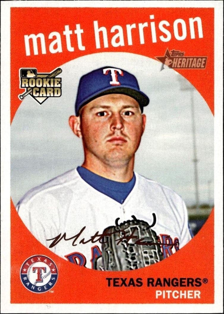 Matt Harrison 2008 Topps Heritage Matt Harrison #525 baseball trading card front