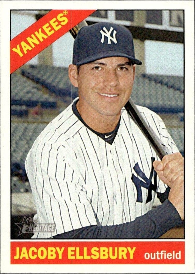 Jacoby Ellsbury 2015 Topps Heritage Jacoby Ellsbury #50 baseball trading card front