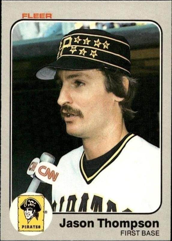 Jason Thompson 1983 Fleer #325 Baseball Trading Card - Front 1983 Fleer Jason Thompson #325 baseball trading card front