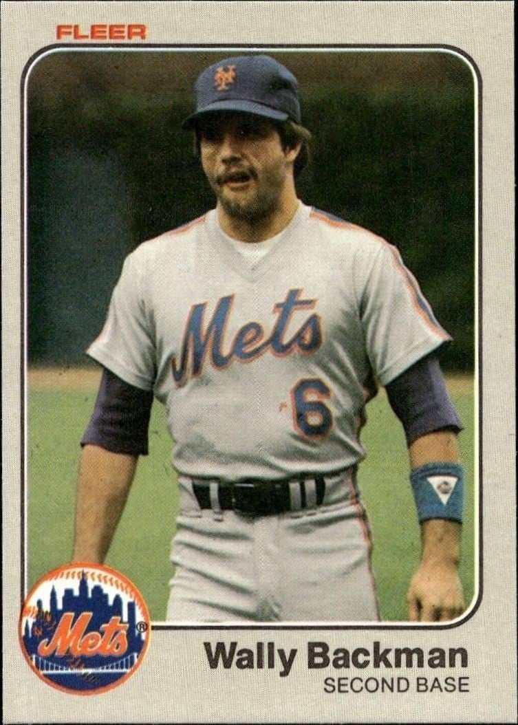 Wally Backman 1983 Fleer #537 Baseball Trading Card - Front 1983 Fleer Wally Backman #537 baseball trading card front