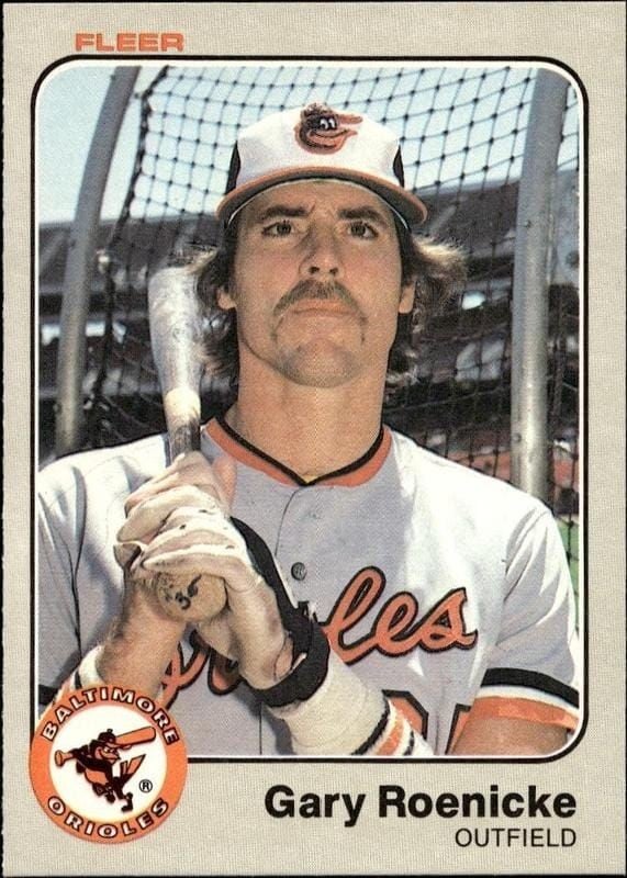 Gary Roenicke 1983 Fleer #71 Baseball Trading Card - Front 1983 Fleer Gary Roenicke #71 baseball trading card front