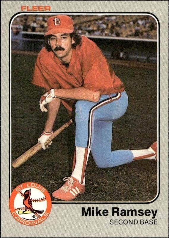 Mike Ramsey 1983 Fleer #19 Baseball Trading Card - Front 1983 Fleer Mike Ramsey #19 baseball trading card front
