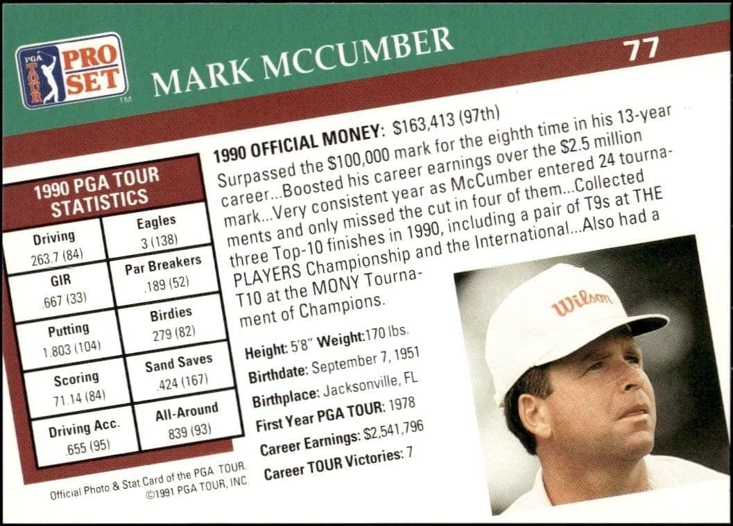 Mark Mccumber - Back