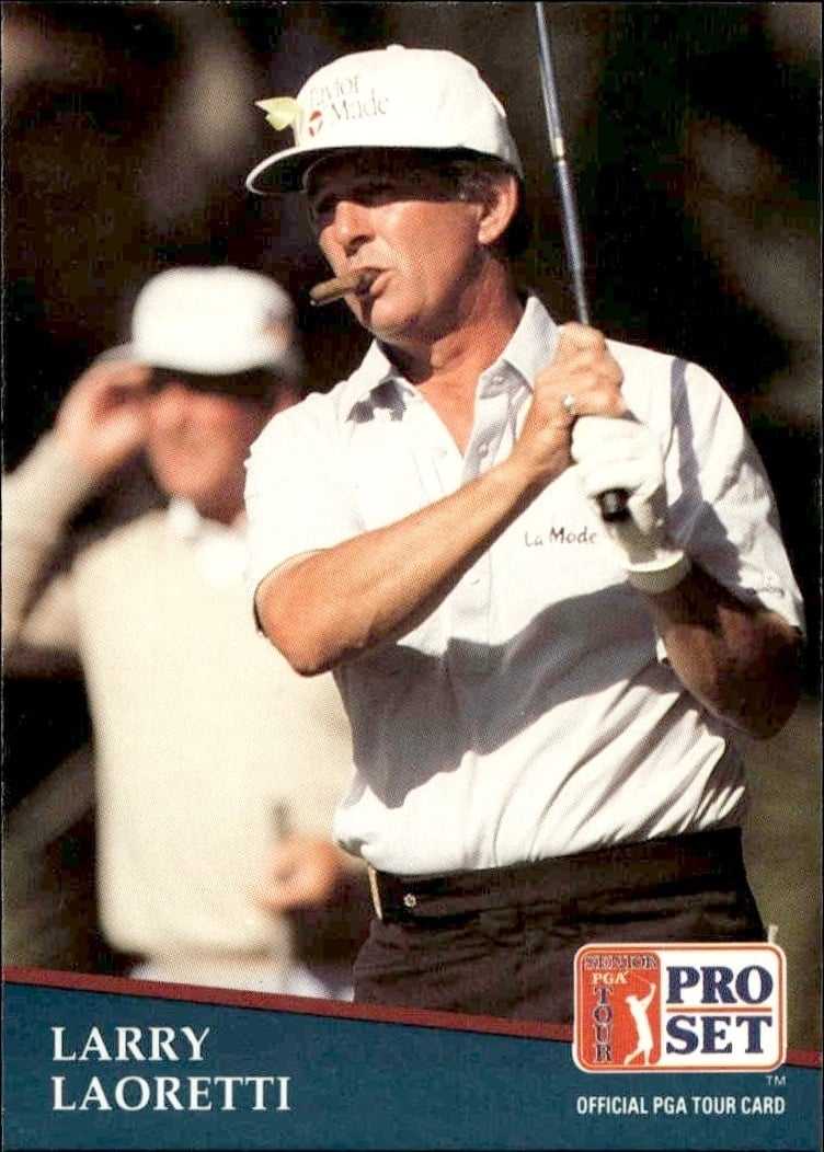 Larry Laoretti 1991 Pro Set Pga Tour #266 Golf Trading Card - Front 1991 Pro Set Pga Tour Larry Laoretti #266 golf trading card front