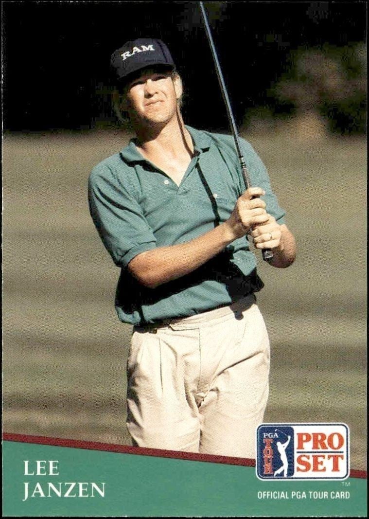Lee Janzen 1991 Pro Set Pga Tour #111 Golf Trading Card - Front 1991 Pro Set Pga Tour Lee Janzen #111 golf trading card front