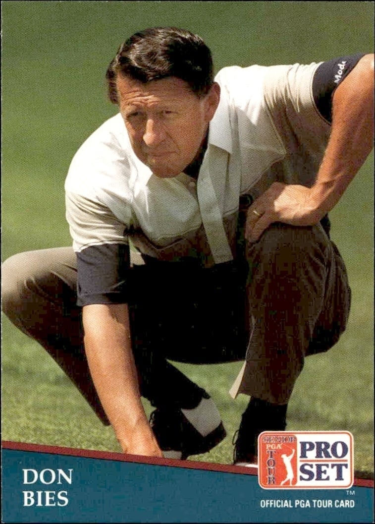 Don Bies 1991 Pro Set Pga Tour #211 Golf Trading Card - Front 1991 Pro Set Pga Tour Don Bies #211 golf trading card front