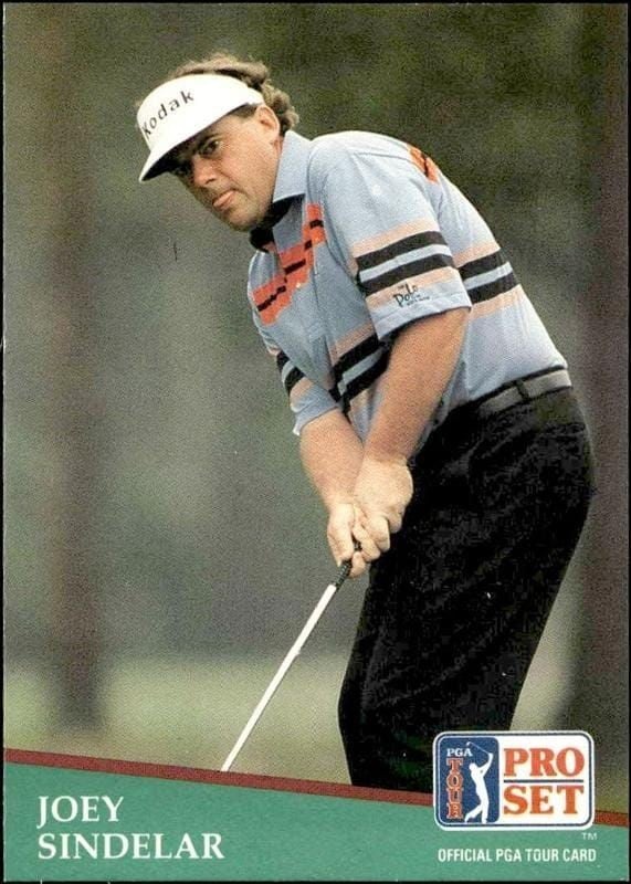 Joey Sindelar 1991 Pro Set Pga Tour #159 Golf Trading Card - Front 1991 Pro Set Pga Tour Joey Sindelar #159 golf trading card front