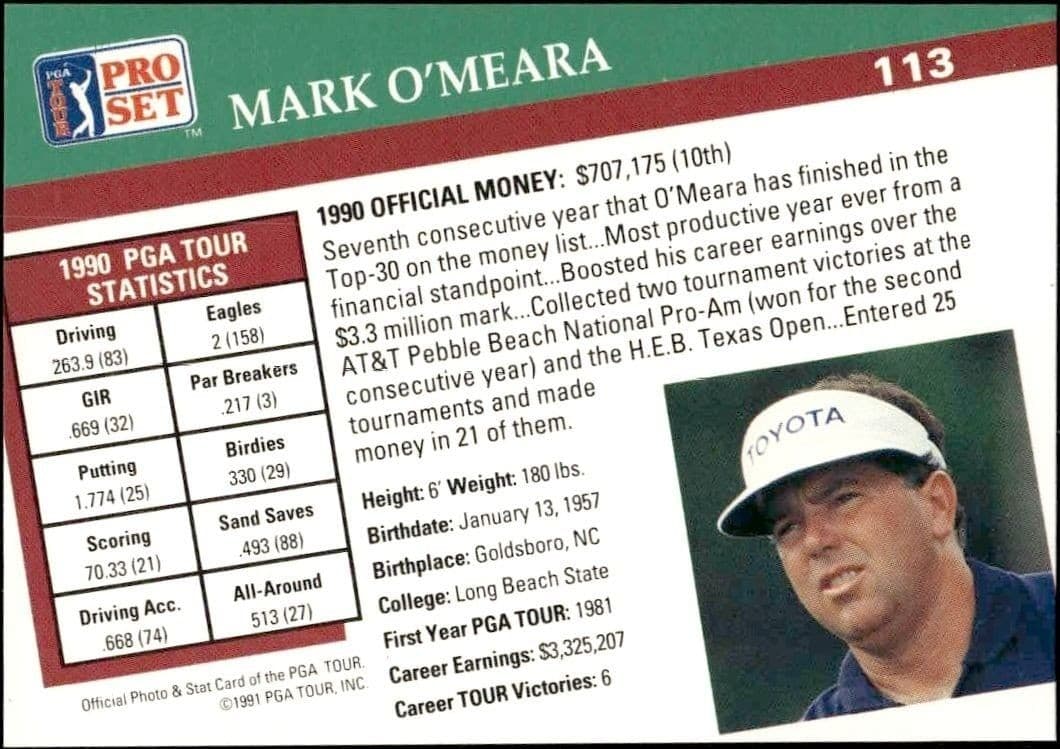 Mark O'meara - Back