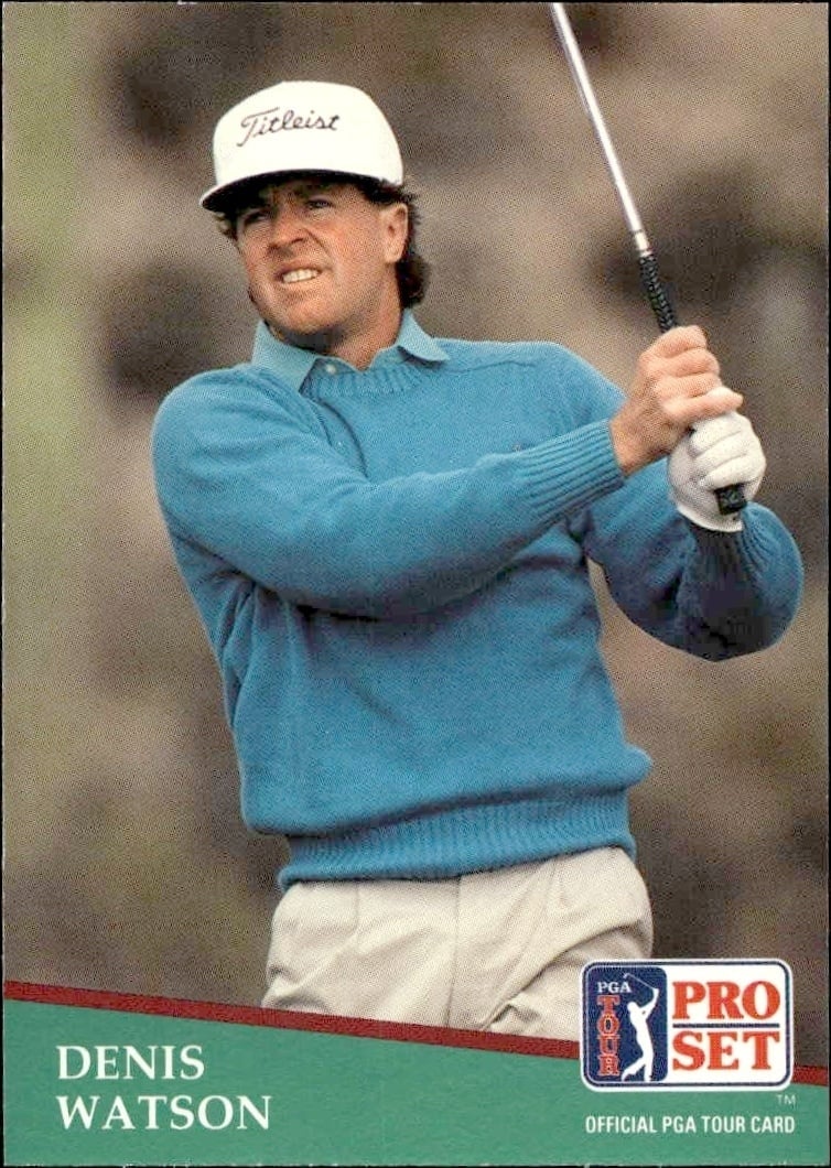 Denis Watson 1991 Pro Set Pga Tour #63 Golf Trading Card - Front 1991 Pro Set Pga Tour Denis Watson #63 golf trading card front
