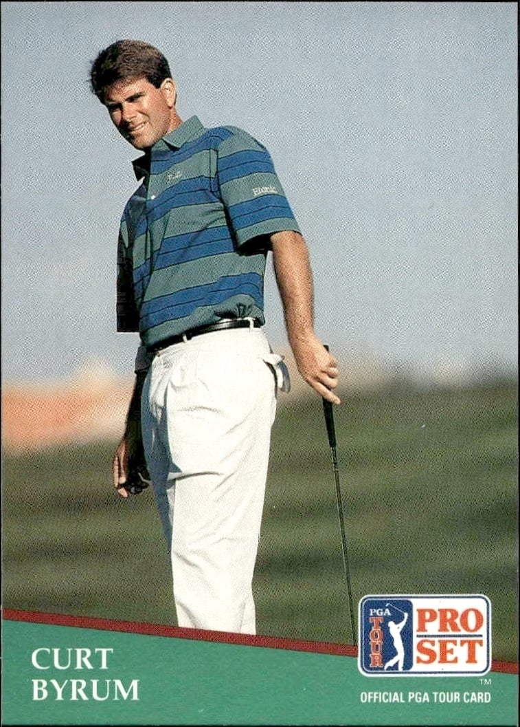 Curt Byrum 1991 Pro Set Pga Tour #147 Golf Trading Card - Front 1991 Pro Set Pga Tour Curt Byrum #147 golf trading card front