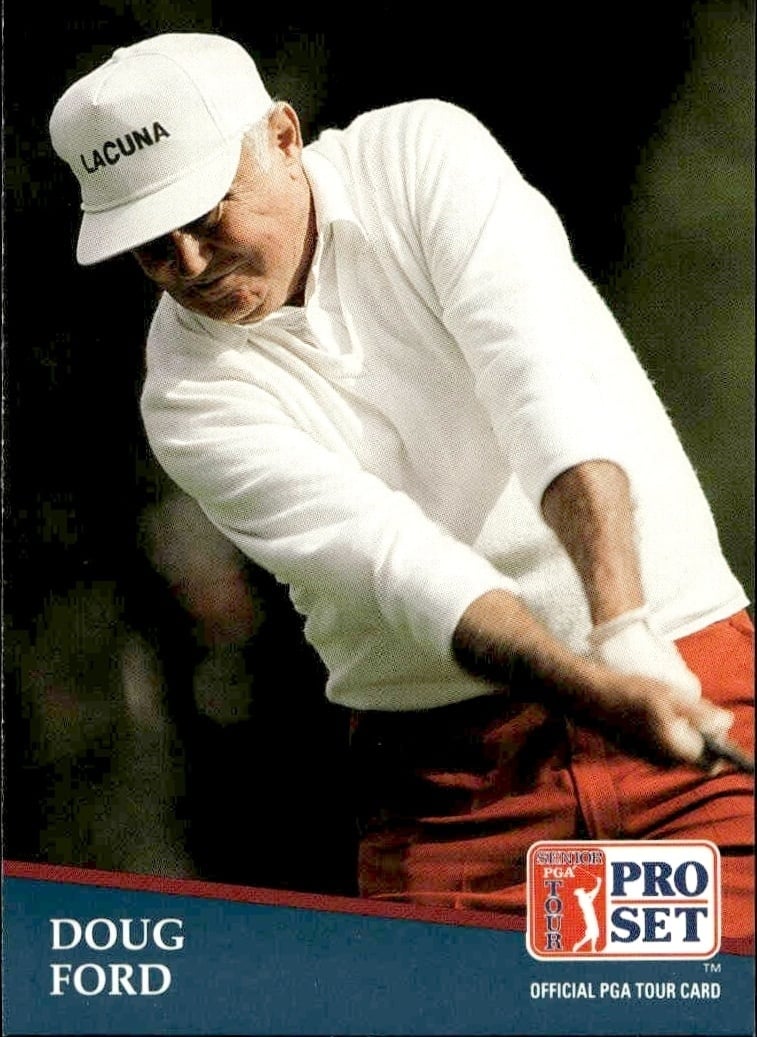Doug Ford 1991 Pro Set Pga Tour #224 Golf Trading Card - Front 1991 Pro Set Pga Tour Doug Ford #224 golf trading card front