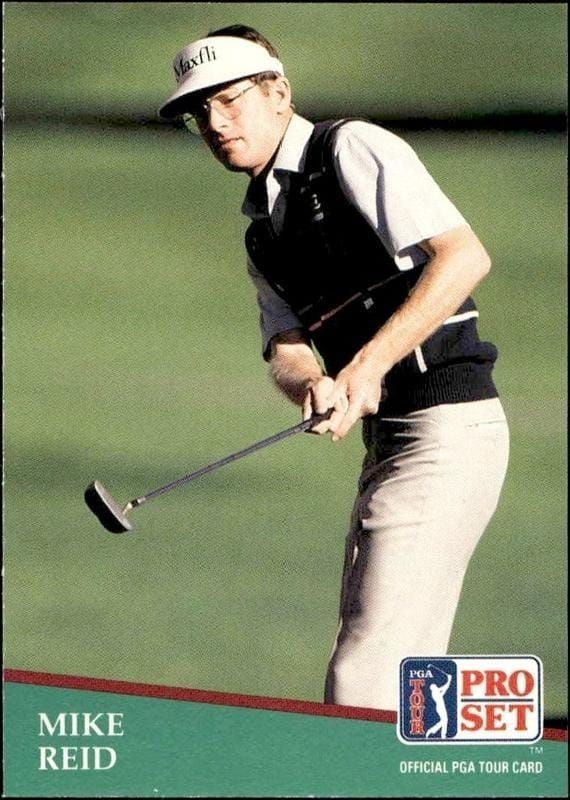 Mike Reid 1991 Pro Set Pga Tour #9 Golf Trading Card - Front 1991 Pro Set Pga Tour Mike Reid #9 golf trading card front