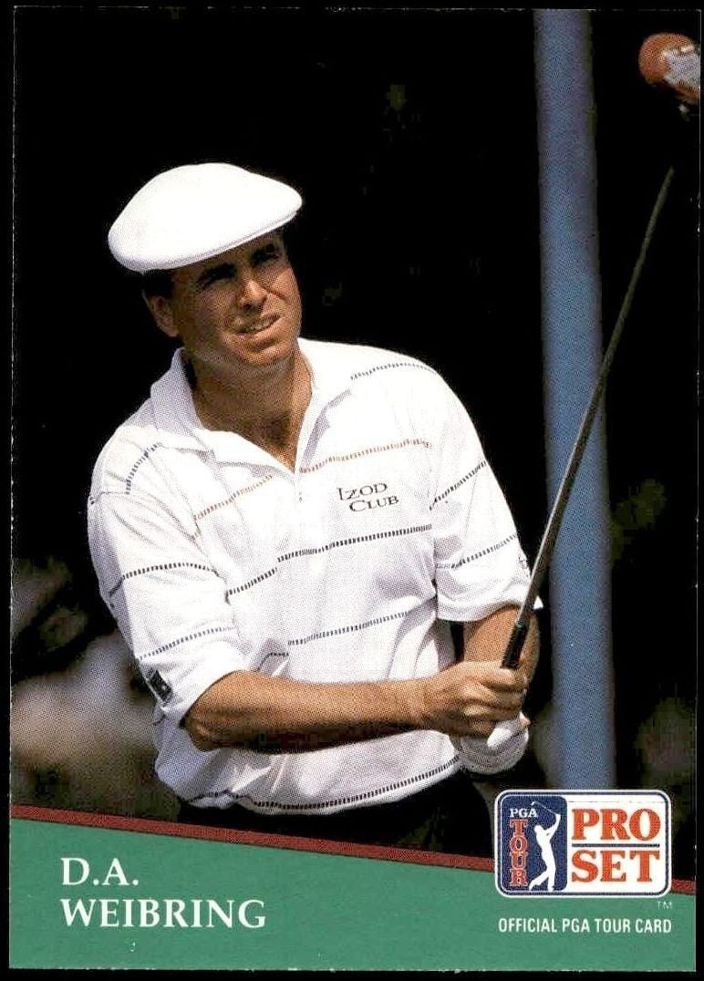 D.A. Weibring 1991 Pro Set Pga Tour #121 Golf Trading Card - Front 1991 Pro Set Pga Tour D.A. Weibring #121 golf trading card front