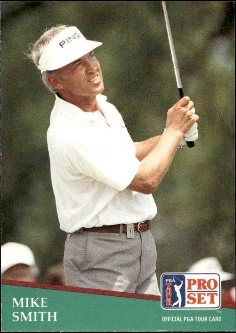 Mike Smith 1991 Pro Set Pga Tour #74 Golf Trading Card - Front 1991 Pro Set Pga Tour Mike Smith #74 golf trading card front