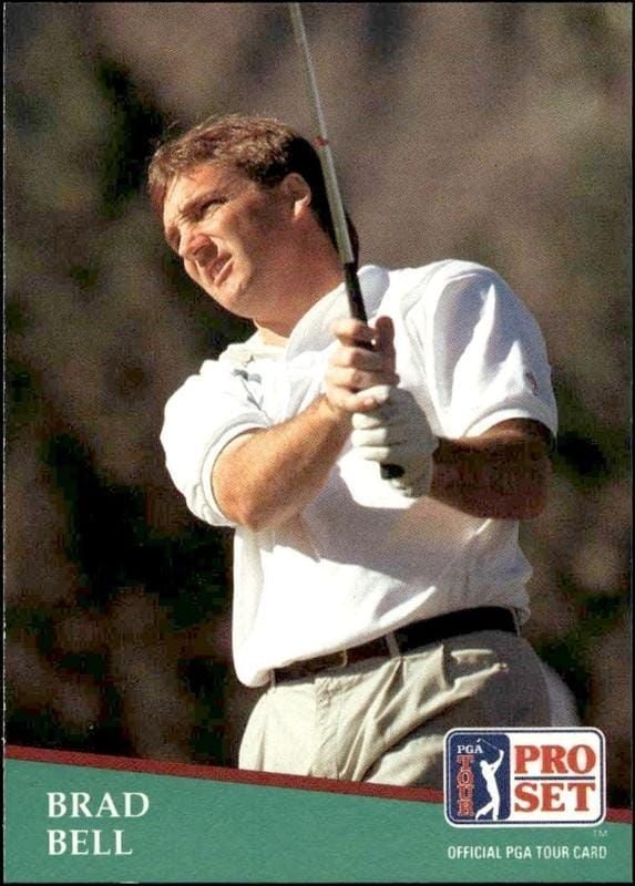 Brad Bell 1991 Pro Set Pga Tour #170 Golf Trading Card - Front 1991 Pro Set Pga Tour Brad Bell #170 golf trading card front