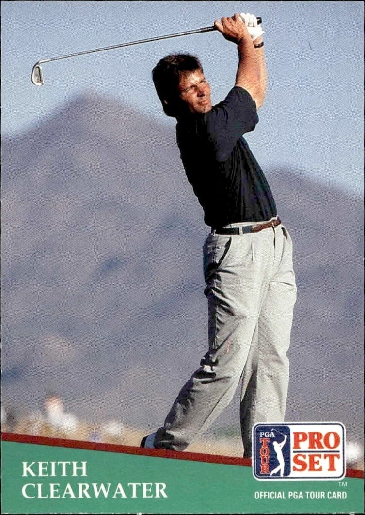 Keith Clearwater 1991 Pro Set Pga Tour #119 Golf Trading Card - Front 1991 Pro Set Pga Tour Keith Clearwater #119 golf trading card front
