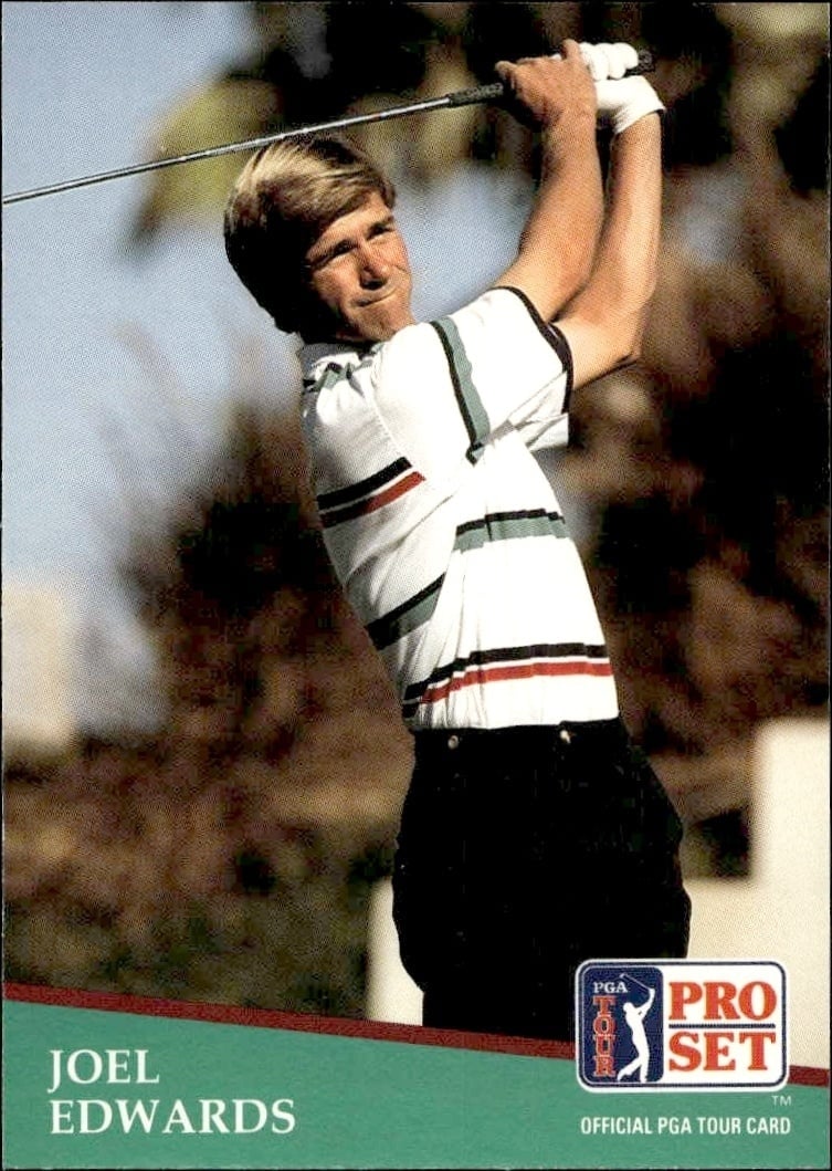 Joel Edwards 1991 Pro Set Pga Tour #61 Golf Trading Card - Front 1991 Pro Set Pga Tour Joel Edwards #61 golf trading card front