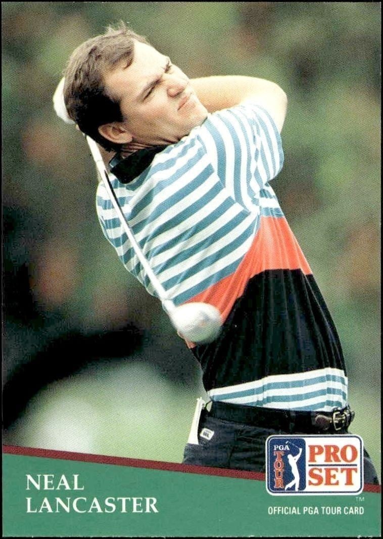 Neal Lancaster 1991 Pro Set Pga Tour #85 Golf Trading Card - Front 1991 Pro Set Pga Tour Neal Lancaster #85 golf trading card front