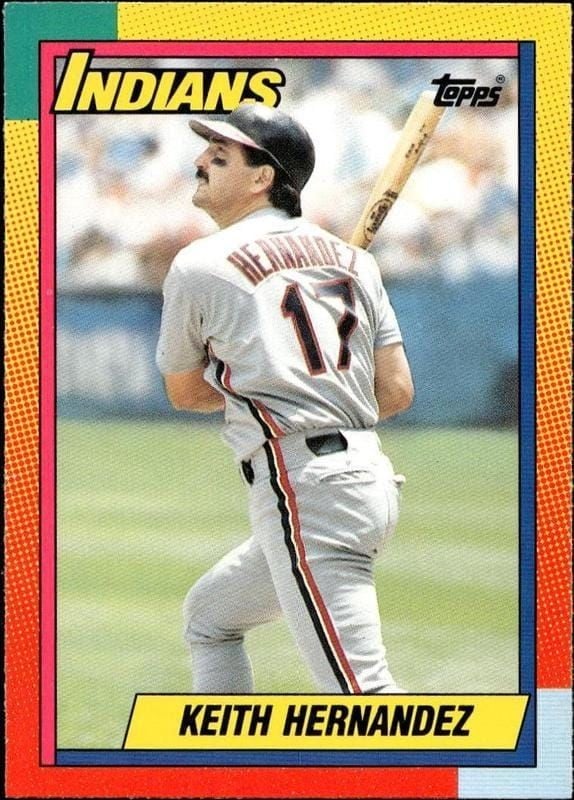 Keith Hernandez 1990 Topps Traded #39T Baseball Trading Card - Front 1990 Topps Traded Keith Hernandez #39T baseball trading card front