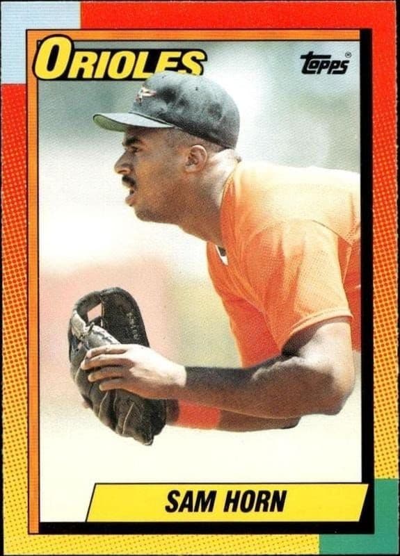 1990 Topps Traded Sam Horn #42T trading card