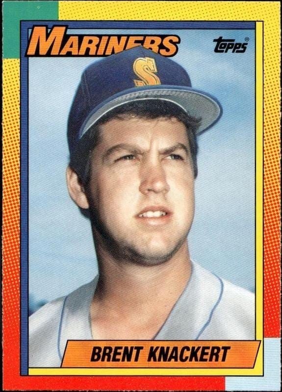 Brent Knackert 1990 Topps Traded #52T Baseball Trading Card - Front 1990 Topps Traded Brent Knackert #52T baseball trading card front