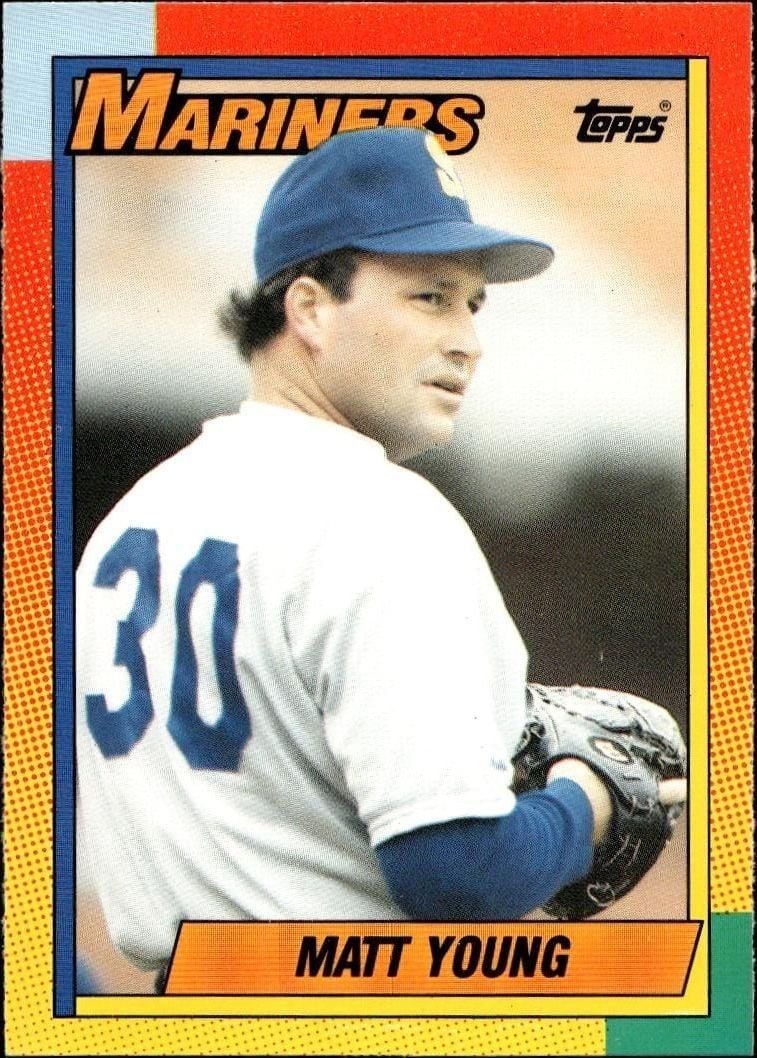 Matt Young 1990 Topps Traded #131T Baseball Trading Card - Front 1990 Topps Traded Matt Young #131T baseball trading card front