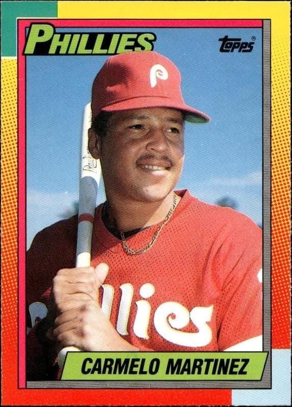 Carmelo Martinez 1990 Topps Traded #68T Baseball Trading Card - Front 1990 Topps Traded Carmelo Martinez #68T baseball trading card front