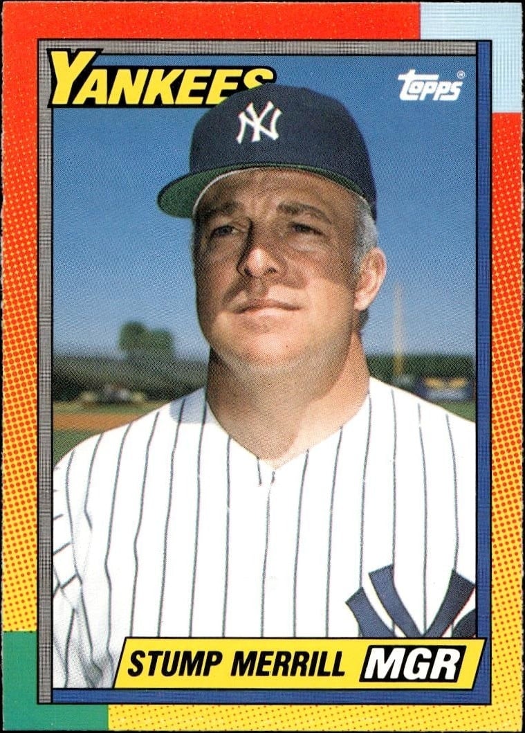 Stump Merrill 1990 Topps Traded #74T Baseball Trading Card - Front 1990 Topps Traded Stump Merrill #74T baseball trading card front