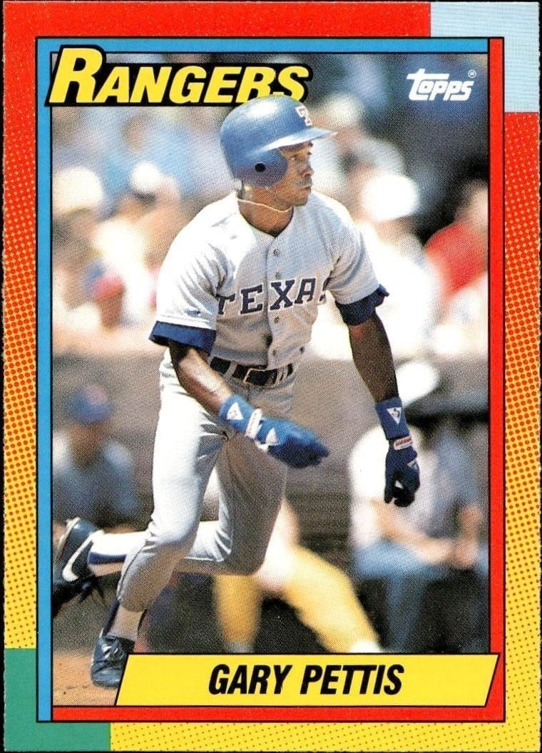 Gary Pettis 1990 Topps Traded #94T Baseball Trading Card - Front 1990 Topps Traded Gary Pettis #94T baseball trading card front