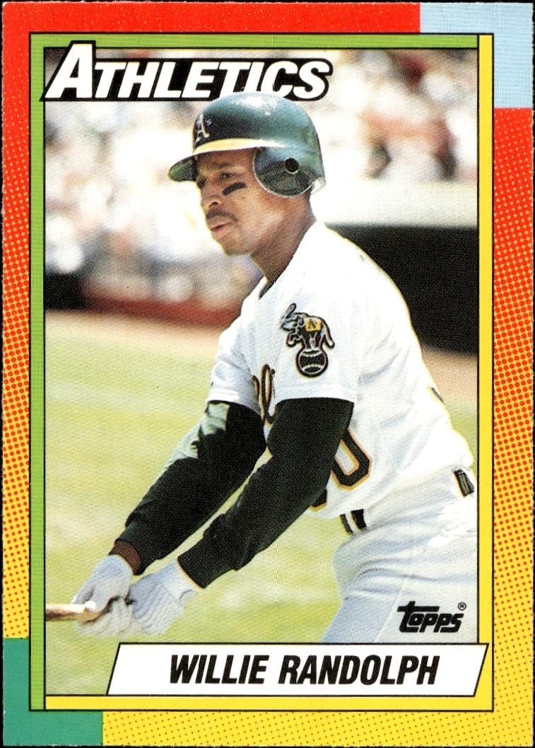 Willie Randolph 1990 Topps Traded #100T Baseball Trading Card - Front 1990 Topps Traded Willie Randolph #100T baseball trading card front