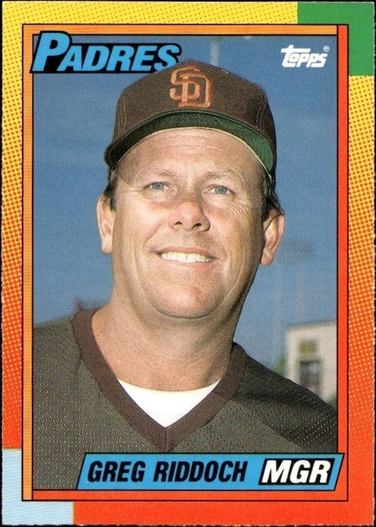Greg Riddoch 1990 Topps Traded #102T Baseball Trading Card - Front 1990 Topps Traded Greg Riddoch #102T baseball trading card front