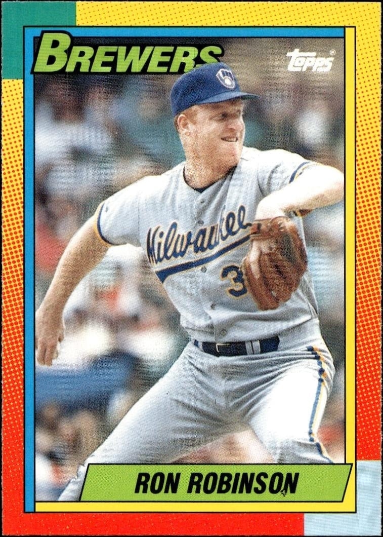 Ron Robinson 1990 Topps Traded #104T Baseball Trading Card - Front 1990 Topps Traded Ron Robinson #104T baseball trading card front